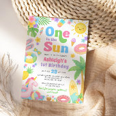 Zomer 1e verjaardagsuitnodiging - Een in de zon Kaart