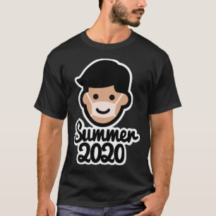 Zomer 2020 gezichtsmasker zon tan vakantie facemas t-shirt
