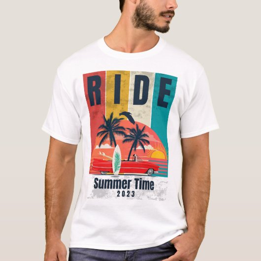 Zomer 2023 Cadillac Sunset Ride T-shirt (Voorkant)