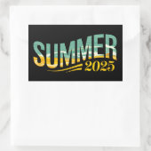 Zomer 2025 rechthoekige sticker (Tas)