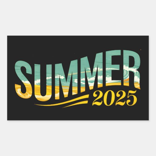 Zomer 2025 rechthoekige sticker (Voorkant)