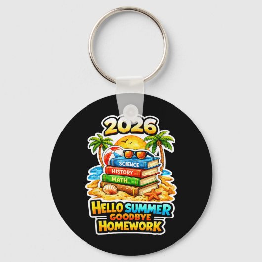 Zomer 2026 Laatste Schooldag Sleutelhanger (Voorkant)