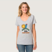 Zomer 26 Hittegolf Dames Basic V-Neck T-Shirt (Voorkant volledig)
