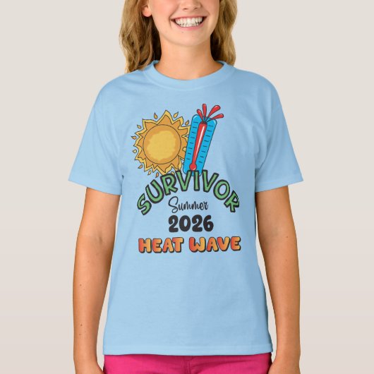 Zomer 26 Hittegolf Meisjes Basic T-Shirt (Voorkant)