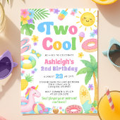 Zomer 2e verjaardag uitnodiging - Twee Cool