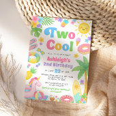 Zomer 2e verjaardag uitnodiging - Twee Cool