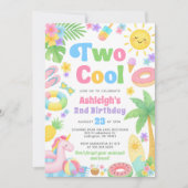 Zomer 2e verjaardag uitnodiging - Twee Cool (Voorkant)