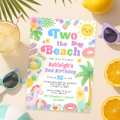 Zomer 2e verjaardag uitnodiging - Twee het strand