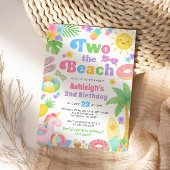 Zomer 2e verjaardag uitnodiging - Twee het strand