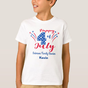 Zomer 4 juli familie samenkomst viering t-shirt