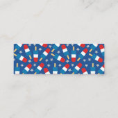 Zomer 4 juli Patriottische Popsicles Bladwijzer Mini Visitekaartje (Achterkant)