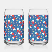 Zomer 4 juli patriottische populaties blikvorm glas (Voorkant)