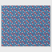 Zomer 4 juli patriottische populaties cadeaupapier (Vlak)