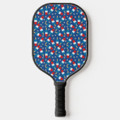 Zomer 4 juli patriottische populaties pickleball paddle (Voorkant)