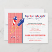 Zomer 4e juli Partij/Uitnodiging: 2 bis. Kaart (Voorkant)