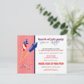 Zomer 4e juli Partij/Uitnodiging: 2 bis. Kaart (Staand voorkant)
