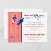 Zomer 4e juli Partij/Uitnodiging: 2 bis. Kaart (Voorkant / Achterkant)