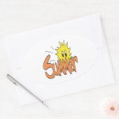 zomer 5 ovale sticker (Envelop)
