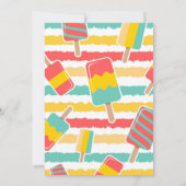 Zomer 5e verjaardag Uitnodiging met Popsikel (Achterkant)