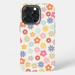 Zomer 70'er jaren Boho Retro Madeliefjes Bloemen iPhone 13 Pro Hoesje