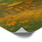 Zomer 9, Achtertuin Licht, Seizoensgebonden Print (Hoek)