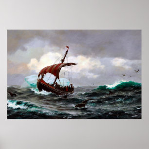 Zomer aan de Groenlandse kust circa 1000 Poster