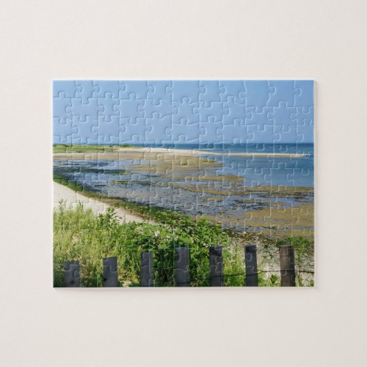 Zomer aan de strand op de Long Island Sound Coast Legpuzzel (Horizontaal)