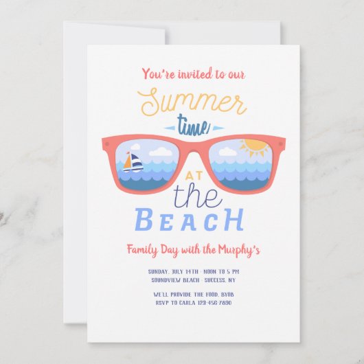 Zomer aan Zee Uitnodiging (Voorkant)