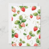 Zomer aardbei baby shower aankondiging (Achterkant)
