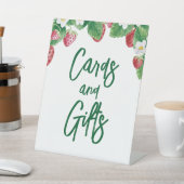 Zomer Aardbei Baby shower Kaarten Cadeaus Reclamebord Met Voetstuk (Insitu)