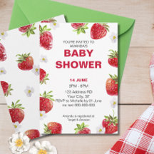 Zomer Aardbei Fruit Leuk Baby shower