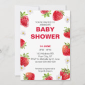 Zomer Aardbei Fruit Leuk Baby shower Kaart (Voorkant)
