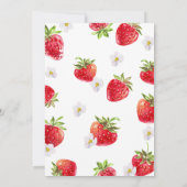 Zomer Aardbei Fruit Leuk Baby shower Kaart (Achterkant)