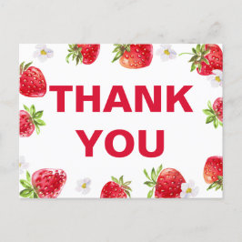 Zomer Aardbei Fruit Mooie Baby Shower Briefkaart