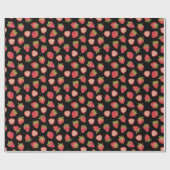 Zomer Aardbei Patroon Cadeaupapier (Vlak)