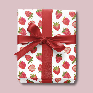 Zomer Aardbei Patroon Cadeaupapier
