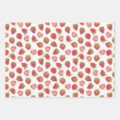 Zomer Aardbei Patroon Inpakpapier Vel (Voorkant)