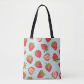 Zomer Aardbei Patroon Tote Bag (Voorkant)