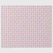 Zomer Aardbei Roze Schachbrett Cadeaupapier (Vlak)