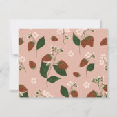 Zomer Aardbeien Bruids Douche Uitnodiging (Achterkant)