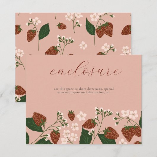 Zomer Aardbeien Bruids Douche Uitnodiging (Voorkant / Achterkant)