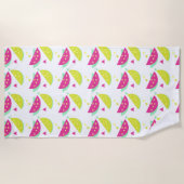 Zomer Aardbeien en limonade Geometrisch Strandlaken (Voorkant)