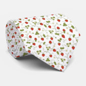 Zomer Aardbeien Fruit Kraag Stropdas (Opgerold)