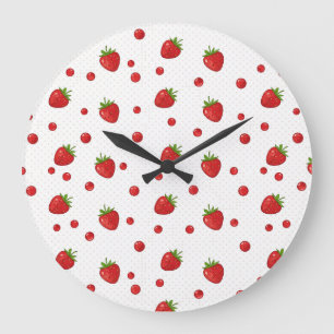 Zomer Aardbeien Fruit Wandklok