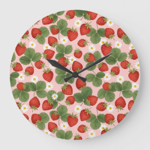 Zomer Aardbeien Fruit Wandklok
