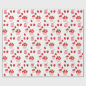 Zomer Aardbeien Land Keuken Gift Cadeaupapier (Vlak)