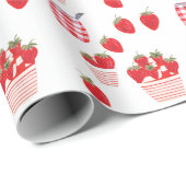 Zomer Aardbeien Land Keuken Gift Cadeaupapier (Rol Hoek)