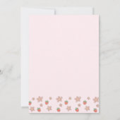 Zomer, Aardbeien, Lint Baby shower Kaart (Achterkant)