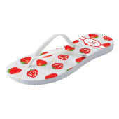 Zomer Aardbeien Monogram Teenslippers (Schuin)