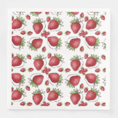 Zomer Aardbeien Papier Servetten (Voorkant)